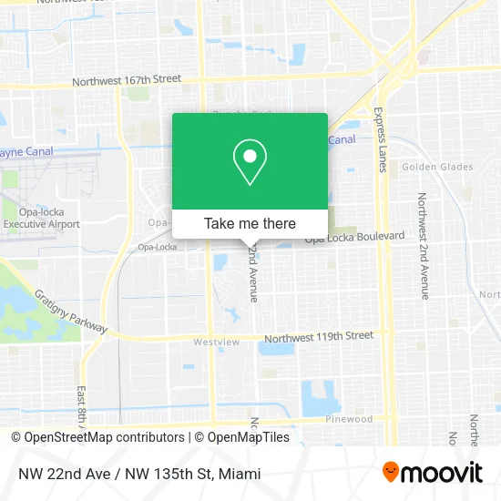 NW 22nd Ave / NW 135th St map