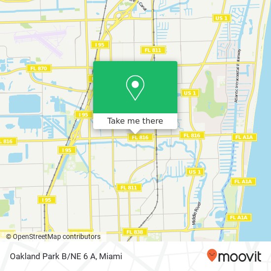 Oakland Park B/NE 6 A map