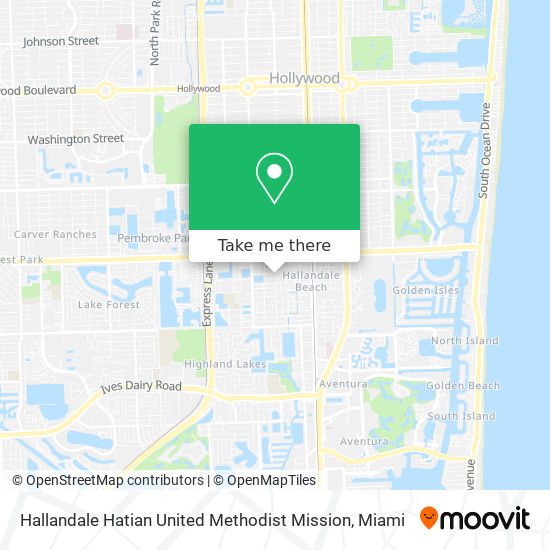 Mapa de Hallandale Hatian United Methodist Mission