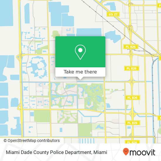 Miami Dade County Police Department map