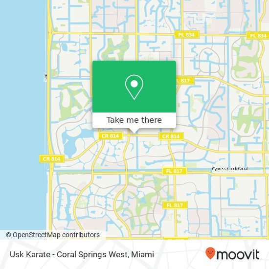 Usk Karate - Coral Springs West map