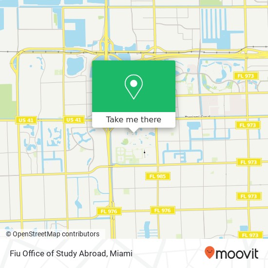 Fiu Office of Study Abroad map