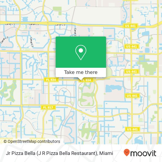 Mapa de Jr Pizza Bella (J R Pizza Bella Restaurant)