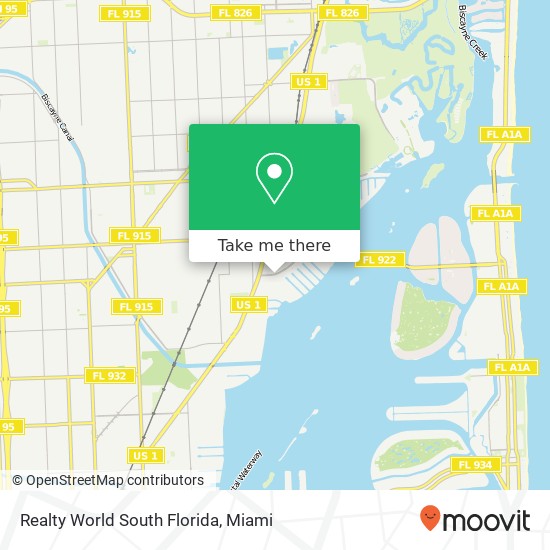 Realty World South Florida map