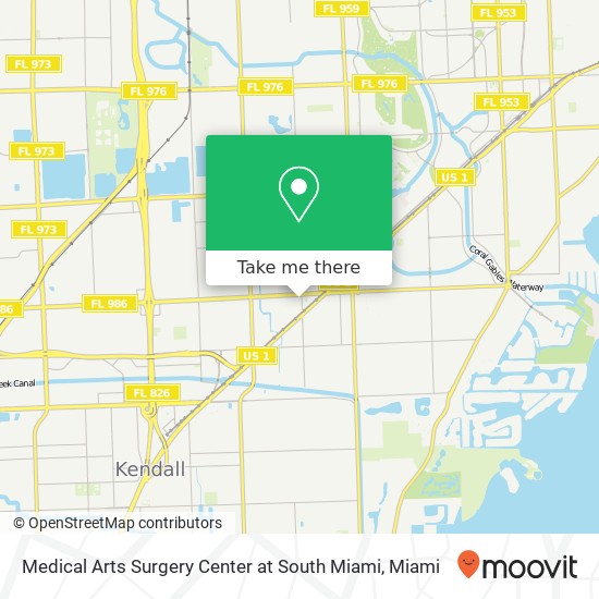 Medical Arts Surgery Center at South Miami map