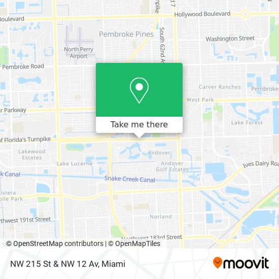 NW 215 St & NW 12 Av map