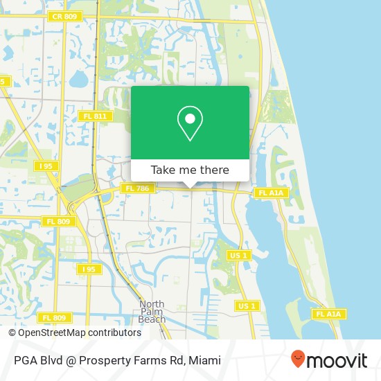 PGA Blvd @ Prosperty Farms Rd map