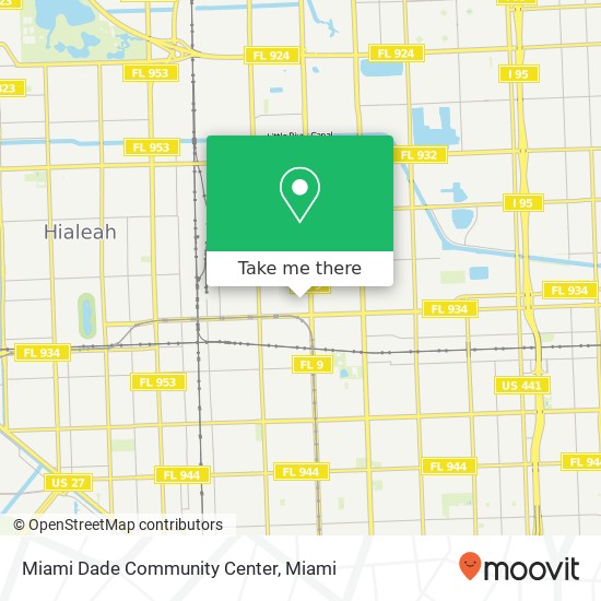 Miami Dade Community Center map