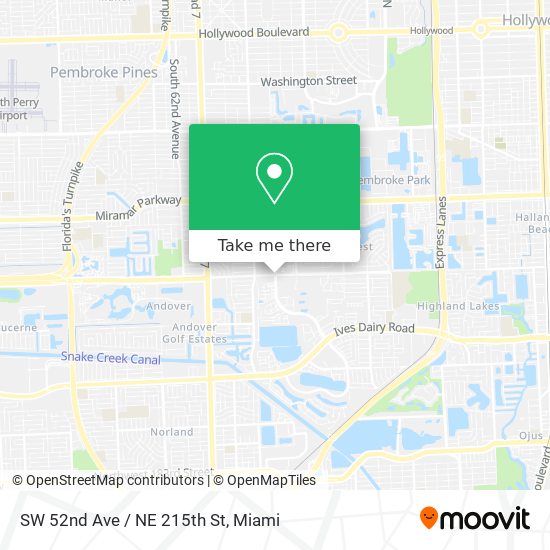 Mapa de SW 52nd Ave / NE 215th St