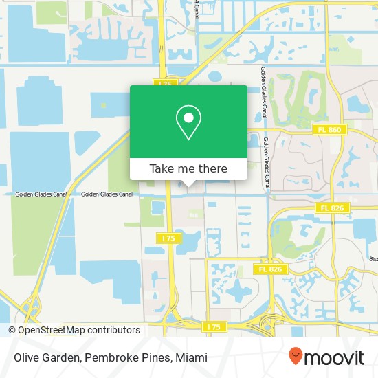 Olive Garden, Pembroke Pines map