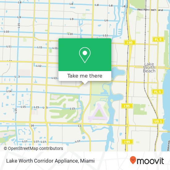 Mapa de Lake Worth Corridor Appliance