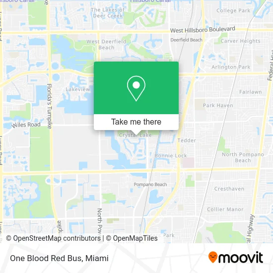 One Blood Red Bus map