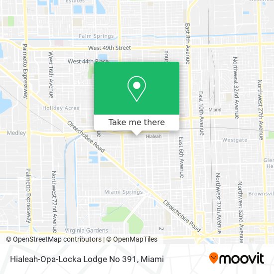 Hialeah-Opa-Locka Lodge No 391 map