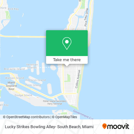 Mapa de Lucky Strikes Bowling Alley- South Beach