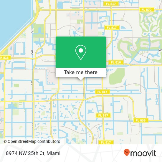 Mapa de 8974 NW 25th Ct