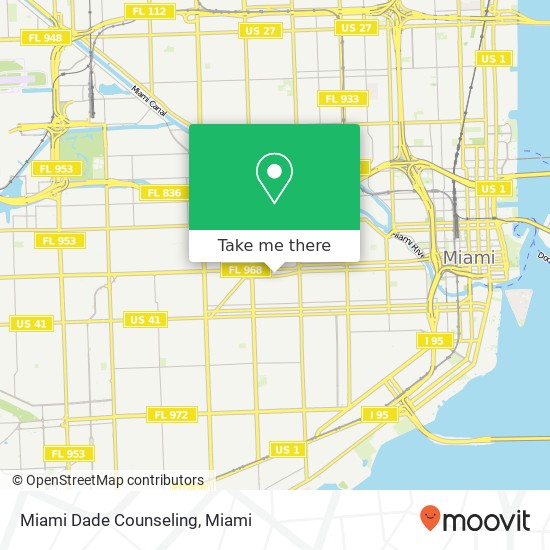 Mapa de Miami Dade Counseling