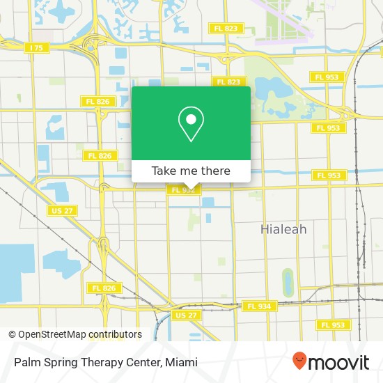 Palm Spring Therapy Center map