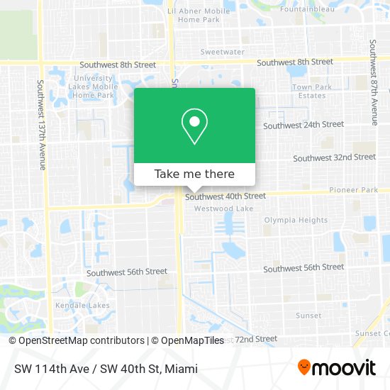 SW 114th Ave / SW 40th St map