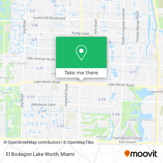 El Bodegon Lake Worth map