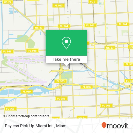 Payless Pick-Up-Miami Int'l map