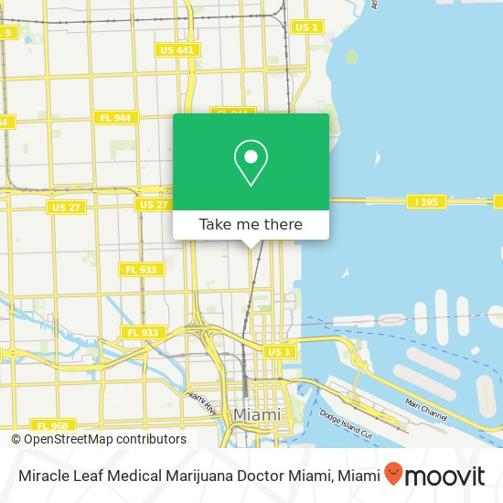 Miracle Leaf Medical Marijuana Doctor Miami map