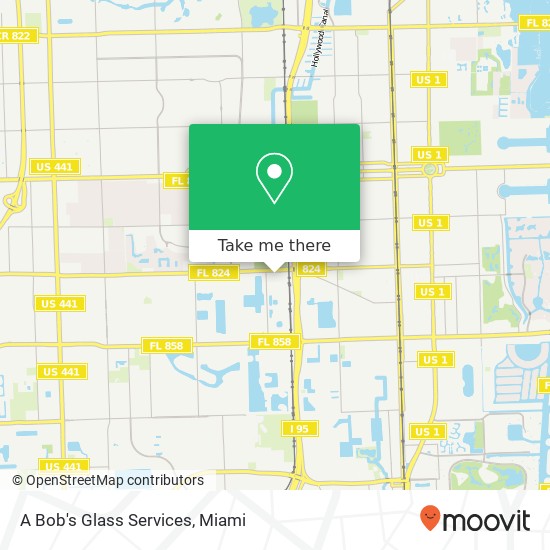 A Bob's Glass Services map