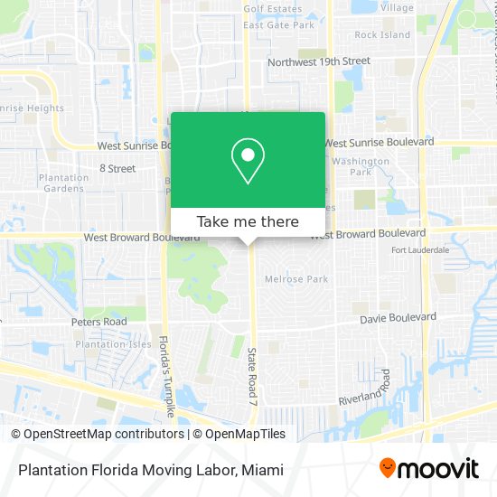 Plantation Florida Moving Labor map