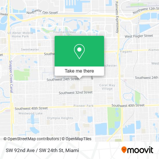 SW 92nd Ave / SW 24th St map