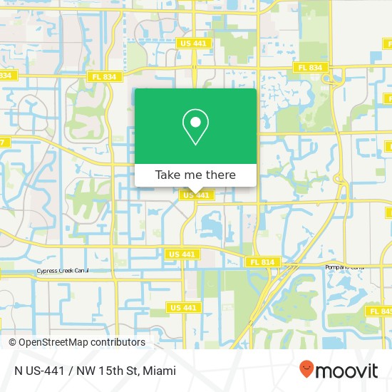 N US-441 / NW 15th St map