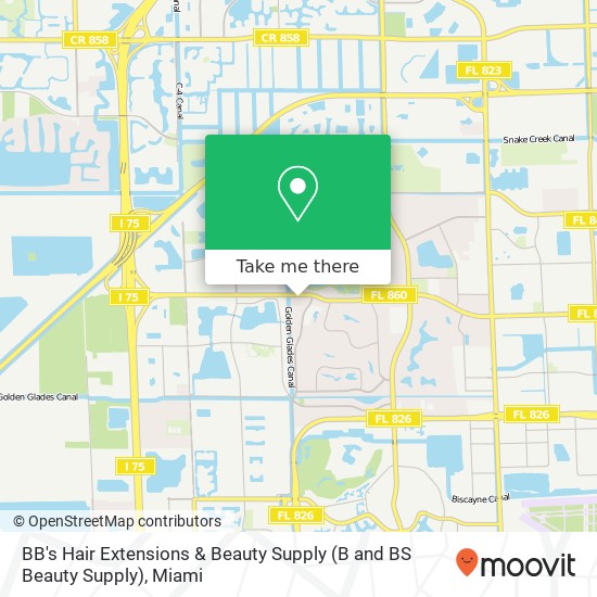 Mapa de BB's Hair Extensions & Beauty Supply (B and BS Beauty Supply)