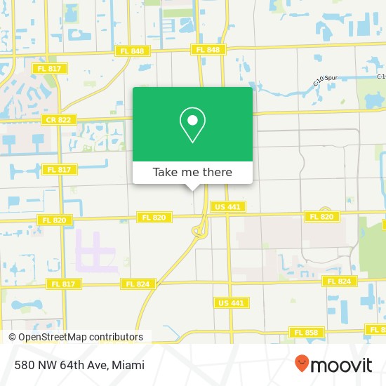 580 NW 64th Ave map