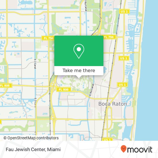 Fau Jewish Center map