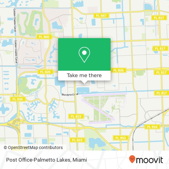 Post Office-Palmetto Lakes map