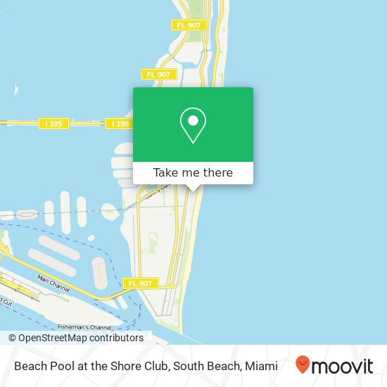 Beach Pool at the Shore Club, South Beach map