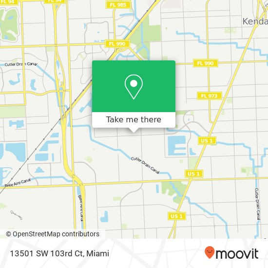 13501 SW 103rd Ct map