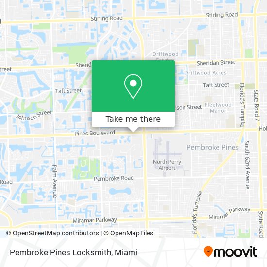 Pembroke Pines Locksmith map