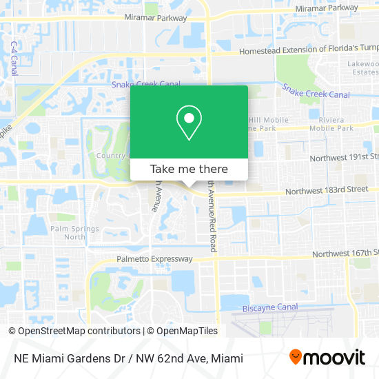 Mapa de NE Miami Gardens Dr / NW 62nd Ave