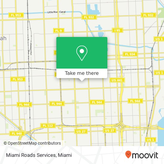 Miami Roads Services map