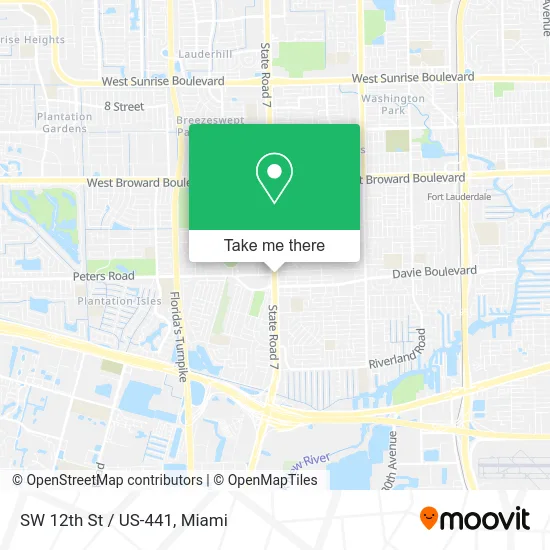 SW 12th St / US-441 map