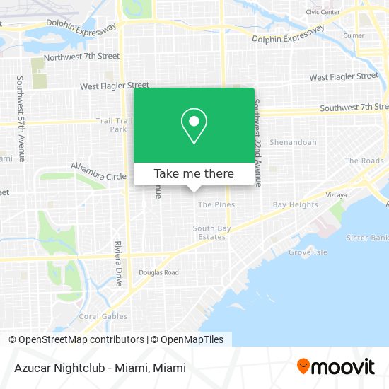 Azucar Nightclub - Miami map