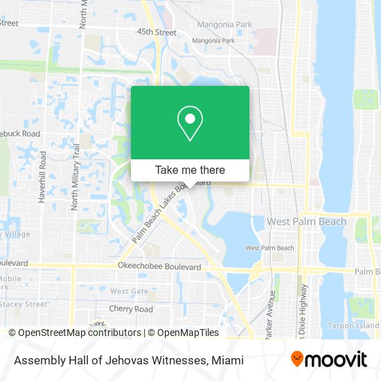 Mapa de Assembly Hall of Jehovas Witnesses
