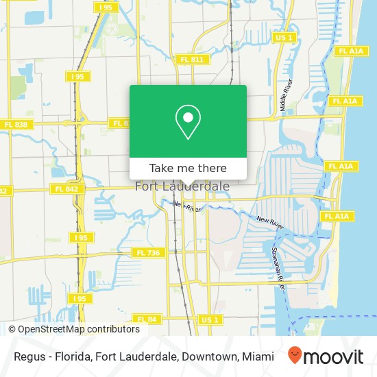 Mapa de Regus - Florida, Fort Lauderdale, Downtown