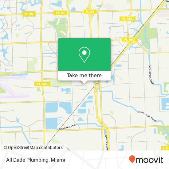 All Dade Plumbing map