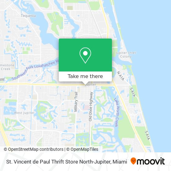 St. Vincent de Paul Thrift Store North-Jupiter map