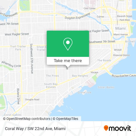 Coral Way / SW 22nd Ave map