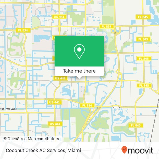 Mapa de Coconut Creek AC Services