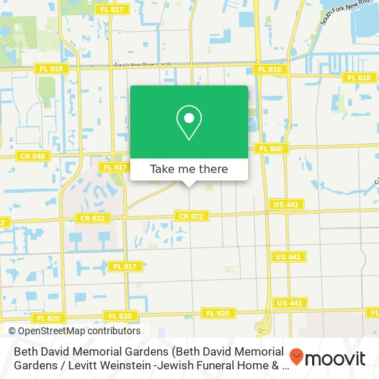 Beth David Memorial Gardens map