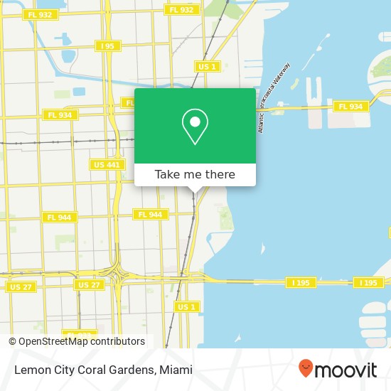 Lemon City Coral Gardens map