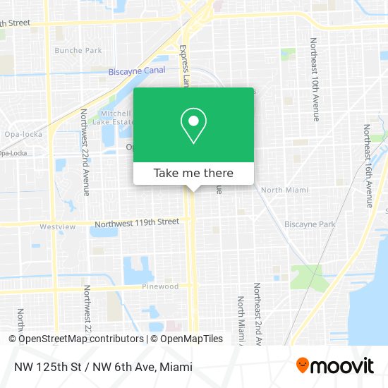 Mapa de NW 125th St / NW 6th Ave