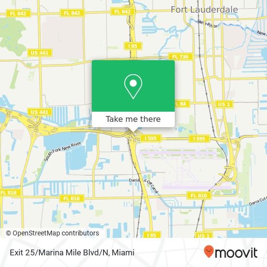 Exit 25/Marina Mile Blvd/N map